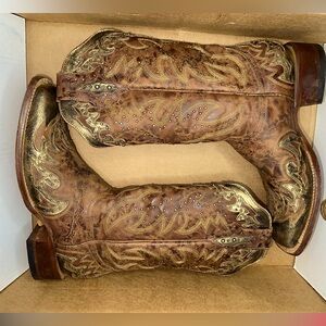 Cavender’s Women’s Peanut Brown Square Toe Cowboy Boots